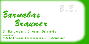 barnabas brauner business card